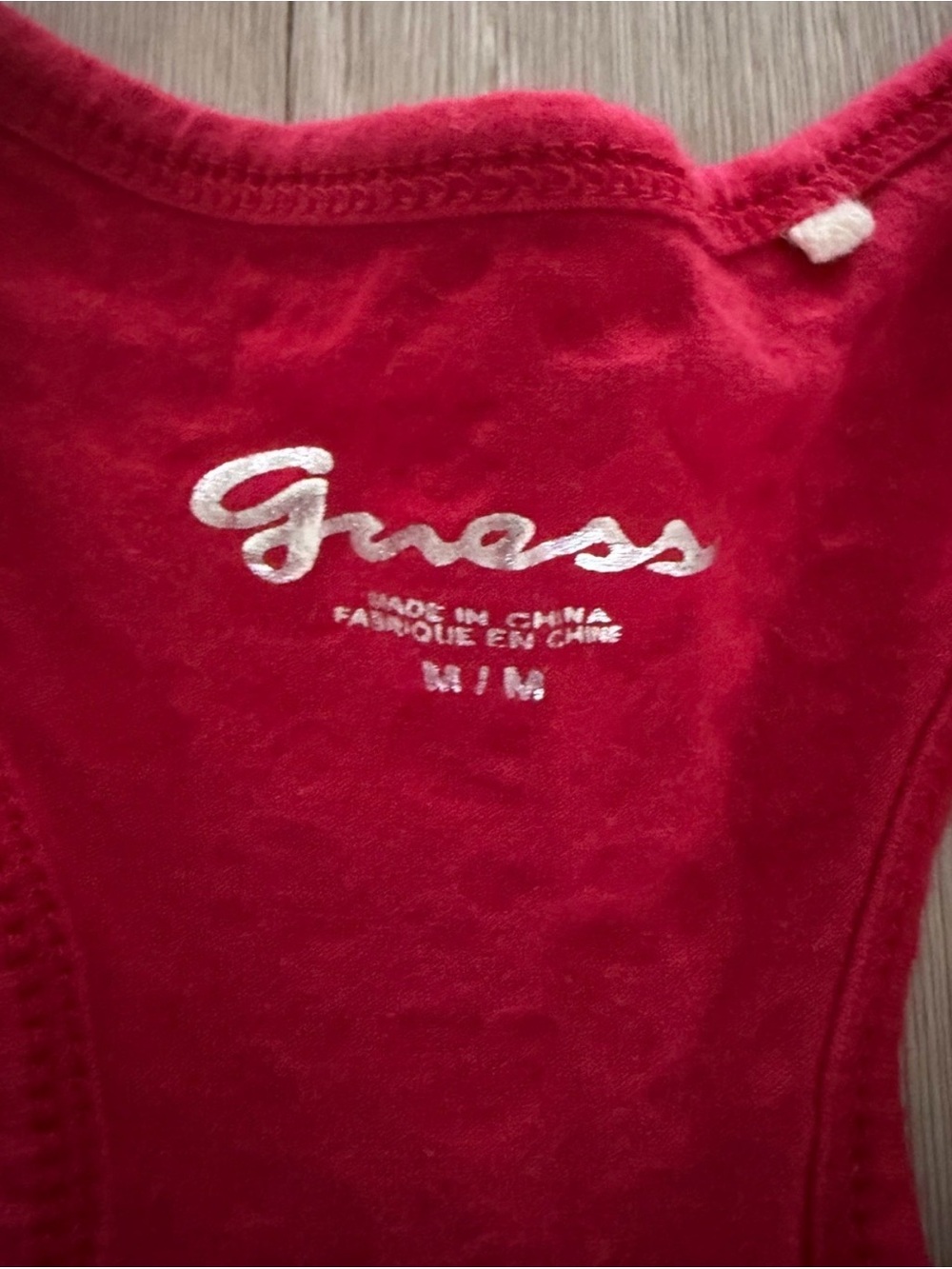 GUESS Pink Logo-Print Racerback Tank - Picture 4 of 4